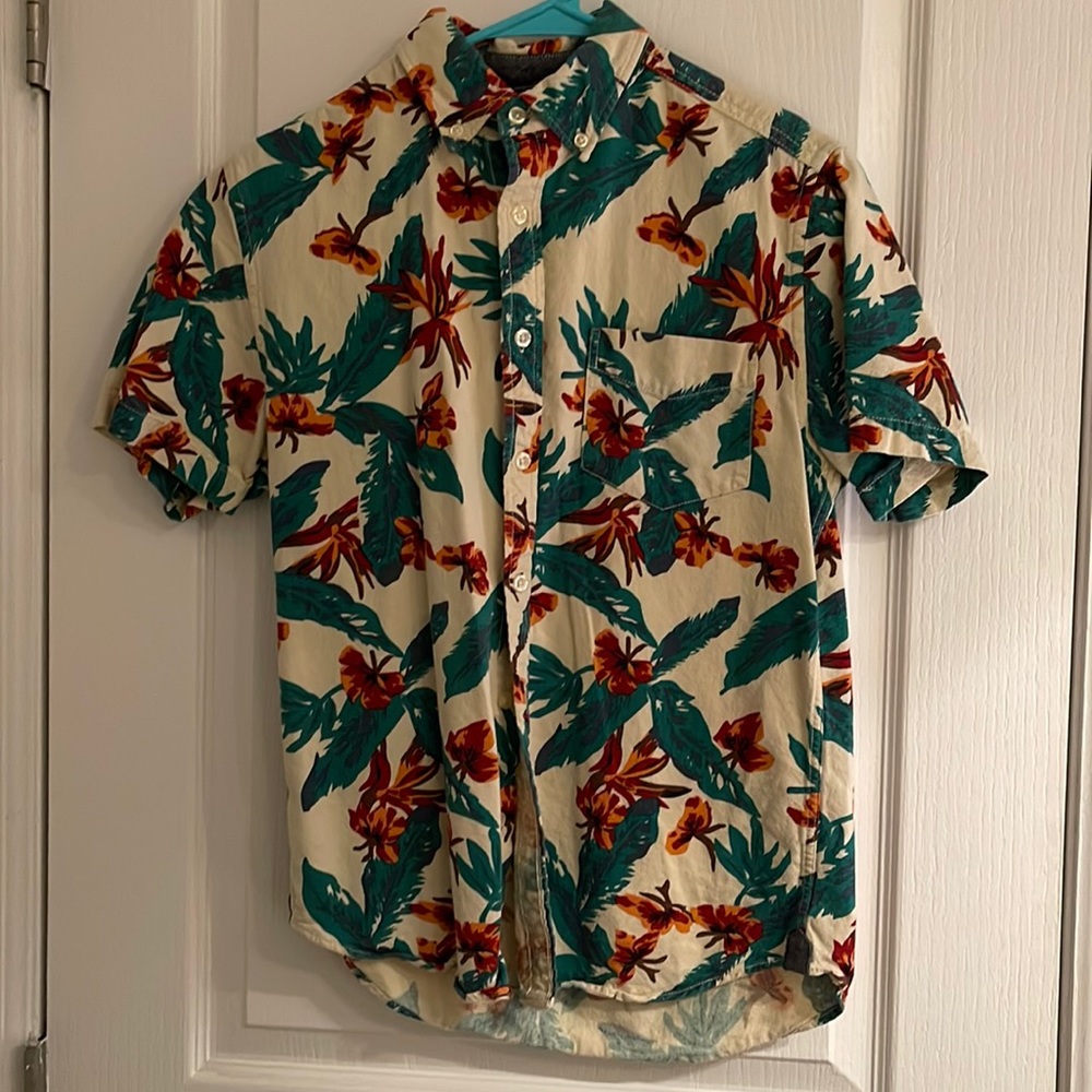 Barque Tropical Print Short Sleeve Shirt